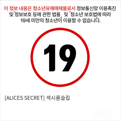 [ALICES SECRET] 섹시롱슬립 & 팬티 세트 (A39)