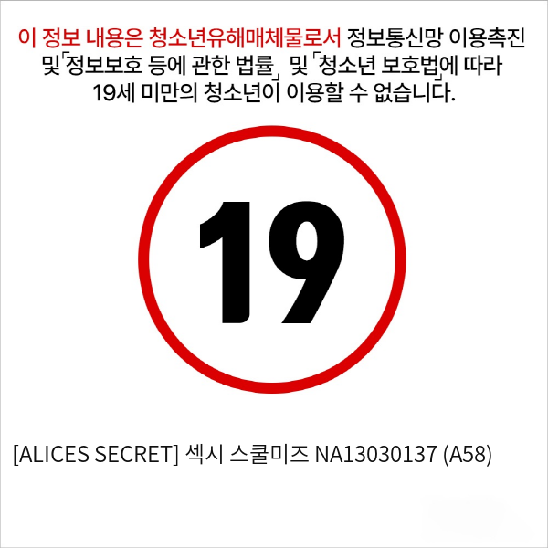 [ALICES SECRET] 섹시 스쿨미즈 (A58)