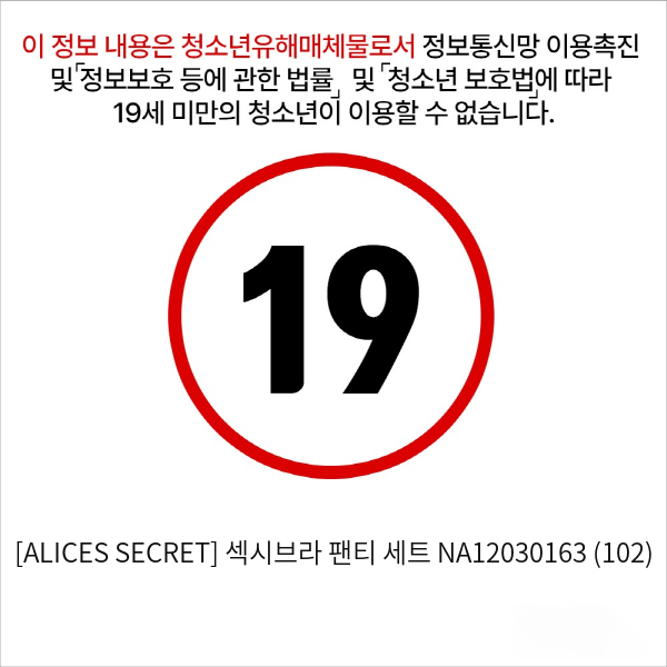 [ALICES SECRET] 섹시브라 팬티 세트 (102)